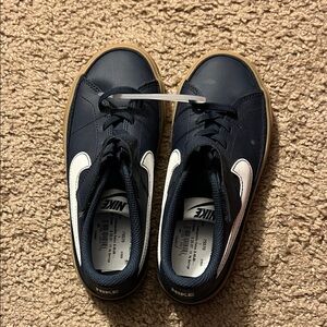 Nike Kids Dark Blue and White Sneakers